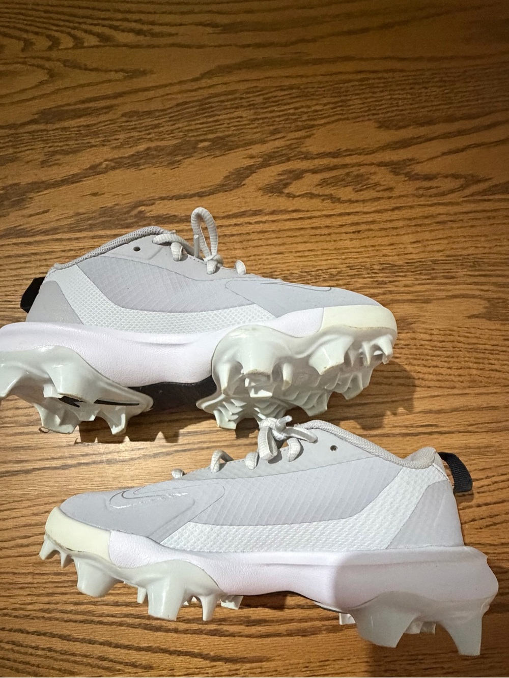 Nike Kids Force Trout 9 Pro MCS BG Gray and White Turf / Baseball Cleat Sneakers - Picture 9 of 12